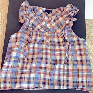 JCrew ruffle top.